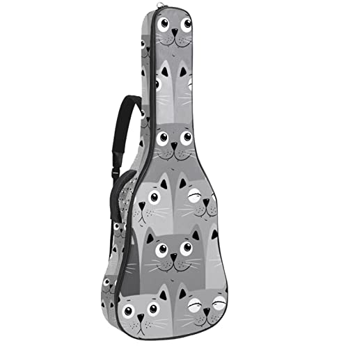 Sac à dos guitare acoustique imperméable anti-choc grand organiseur de rangement motif vache