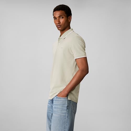 Image of Calvin Klein Men's Liquid Touch Polo Stripe with UV Protection