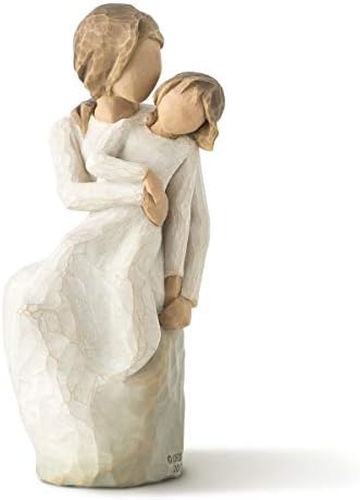Willow Tree Mother Daughter Figurine, Beige, Natural, 4.75 x 4.5