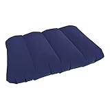 Milestone Camping 88070 Inflatable Pillow / Camping & Travel Pillow / Waterproof Flocked Surface / Easy Inflate & Deflate / Lightweight & Compact / 53cm x 26xcm Inflated Size,Blue