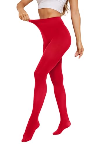 Image of Tights For Women 80D Soft Semi Opaque Solid Color High Waist Tights Stretchy Pantyhose For Women