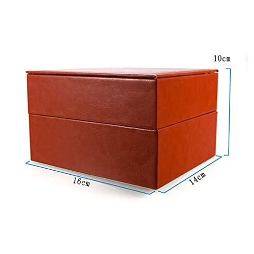 Boîtes de montre vin rouge PU cuir vitrine d'oreiller boîtier de stockage - 7