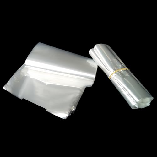 WACCOMT Pack 100 Stück Klare Schrumpffolie Taschen mit Aufhängeloch POF Heißsiegel Schrumpffolie Taschen zum Verpacken von Telefonzubehör Elektronischen Bauteilen Kosmetika (11x22cm (4.3x8.6 inch))