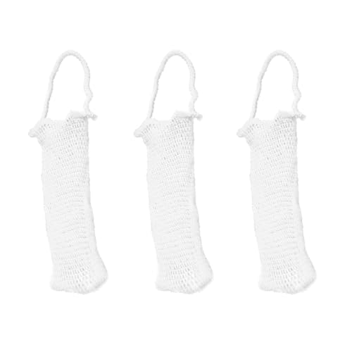 DeaHea 3 Pack Head Elastic Dressing Retainer Tubular Medical Mesh Cover Cap with Chin Strap Protector Keeper for Head Injury Bandage Gauze Emergency First Aid (XL)