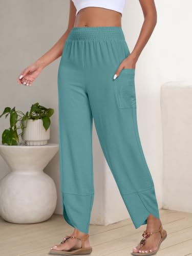 Image of ANRABESS Womens Wide Leg Palazzo Capri Barrel Pants