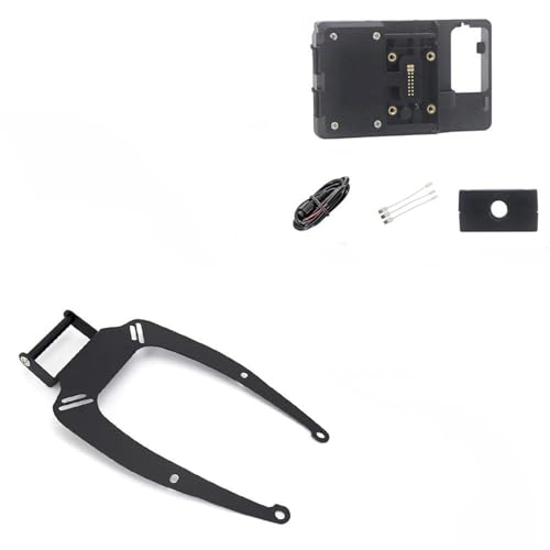 Support de navigation moto NMAX 155 premium avec chargeur induction et barre 12mm