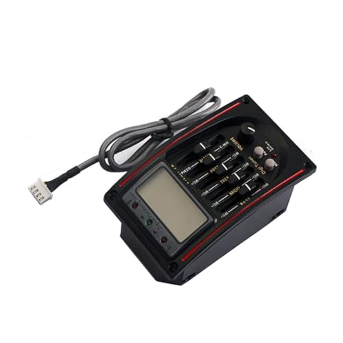 Vaguelly Band Acoustic Guitar Preamp with Pickup Tuner and Microphone Volume Control for Enhanced Sound and Easy Installation