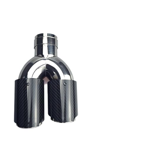 Embout échappement en carbone double sortie 76mm look racing premium sport