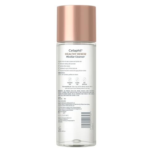 Image of Cetaphil Healthy Renew Anti-Ageing Micellar Cleanser 160ml - Gentle No-Rinse Facial Cleanser for Sensitive Skin, Removes Makeup & Impurities, Hydrating & Soothing Formula