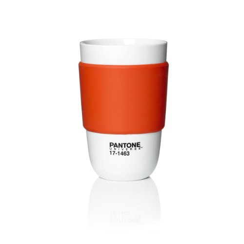 Pantone Universe Classic Cup with Silicone Band, Tangerine Tango