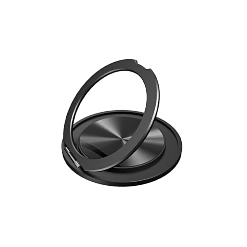 Anello Cellulare Magnetico, Anello Supporto - 360 °Rotazione, con Anello in Metallo,Supporta la Ricarica Wireless,per Smartphone(H)