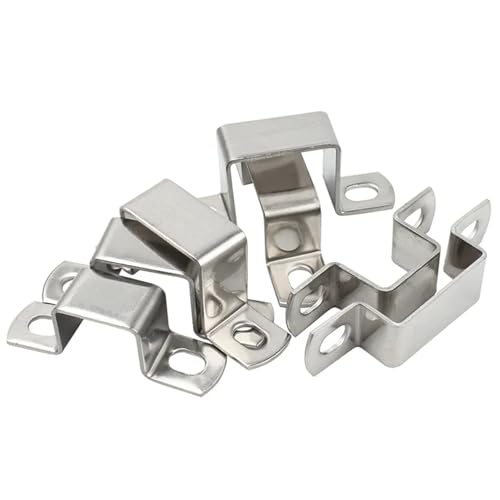 Fixation tube carré 20x20 inox 304 pour structure rigide