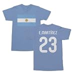 SWEET LEMONS Argentina Pride Martinez 23 Two-Sided Tribute Unisex T-Shirt (Carolina Blue, X-Large)