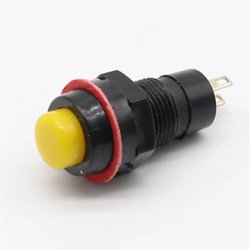 Interruptor de botón pulsador de 10mm con enganche componente electrónico verde 5
