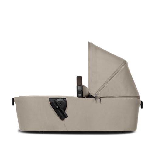 Image of Joolz AER+ Carrycot for Newborn (0-6 Months) - One-Hand Foldable Cot - Breathable Mattress - Lightweight Stroller Bassinet for Baby (Up to 20lbs)- Extended Sunhood - Water-Repellent (Sandy Taupe)