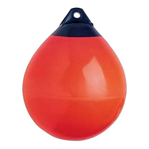 X-Haibei 1 Boat Fender Ball Round Anchor Buoy, Dock Bumper Ball Inflatable Vinyl Shield Protection Marine Mooring Buoy Red, A38 D14.9*H17.8 inch Cover