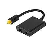 La mejor opción para usar con un adaptador divisor de 1 a 2 hembras de audio de fibra óptica.