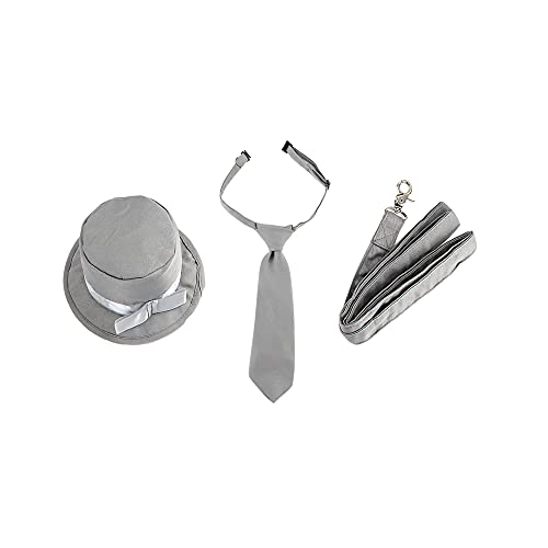 Midlee Dog Tuxedo Wedding Suit- Gray Top Hat & Leash (5Xl) #TOP7