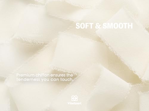Vitalizart Ivory White Chiffon Silk Ribbon 1 Vitalizart Ivory White Chiffon Silk Ribbon 1
