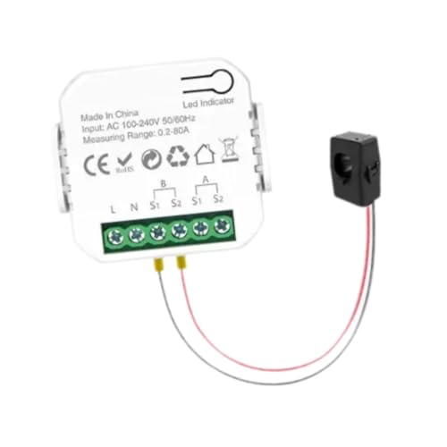 Folpus Sensori Intelligenti per Contatori Elettrici con Gestione a 2 Canali E Contatore Intelligente Wi-Fi, per Magazzino