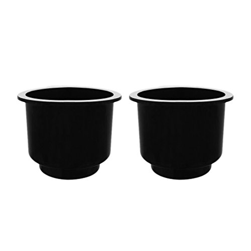 Portavasos plástico negro para auto barco 2 niveles