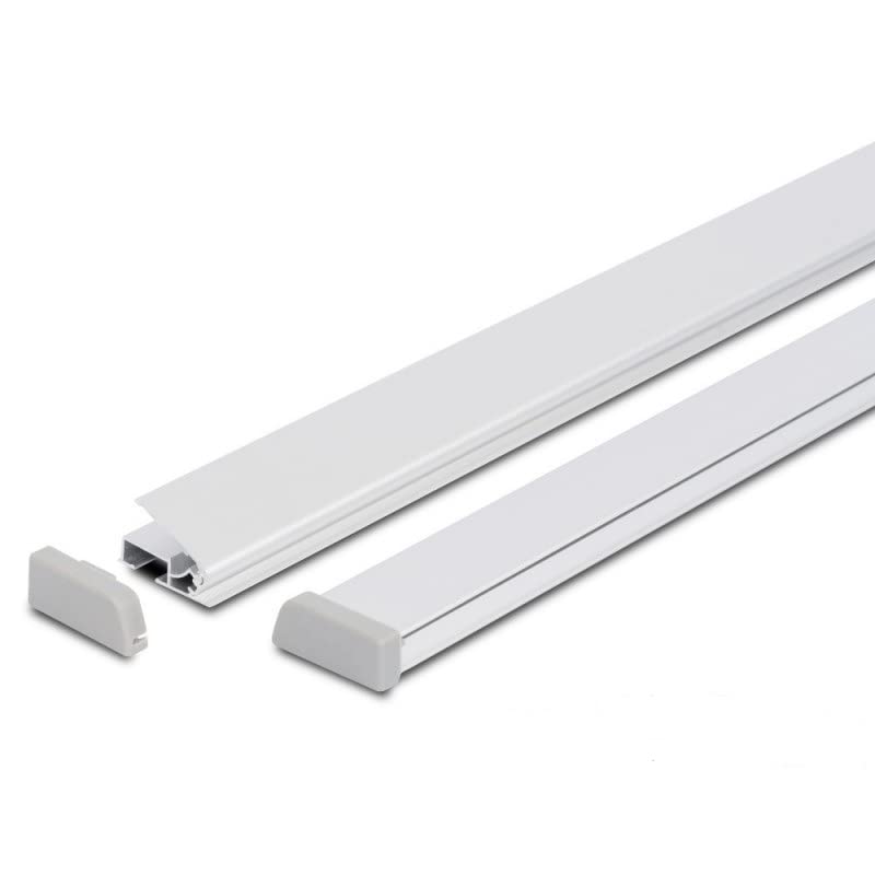 Supporto per poster 100 cm, elegante binario per poster, binari per decorazione parete, supporto per appendiabiti per poster, strisce di fissaggio in alluminio, per appendere foto, mostre