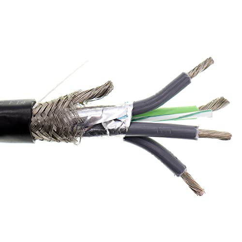 Belden 29503 High-Flex Motor Supply VFD Cable, 10AWG 3C, Shielded, 1000V, Sold Per-Foot