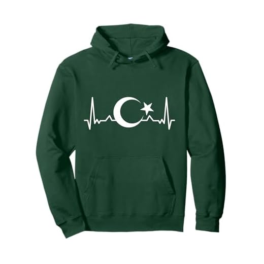 Heartbeat Türkei EKG Türkische Flagge Fahne Türk Bayrak Pullover Hoodie