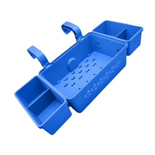 KEXIAO - Soporte para bebidas para piscina, cesta de almacenamiento impermeable, organizador extraíble para accesorios de equipo de natación