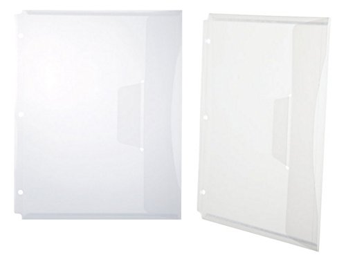 Clear Tabbed Envelope, 20 Sheet Capacity, 3 Hole Punched, 5 Pack (W61070)