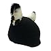Cozy Winter Helmet Cover for Ski and Snowboard Enthusiasts, Black Kitten
