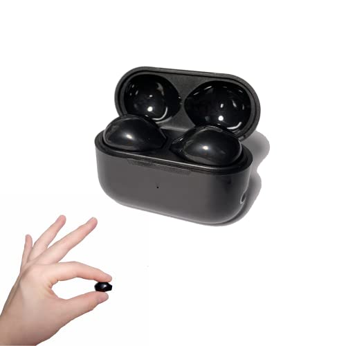 YOKKBRUN Invisible Earbud Mini Discreet Bluetooth Earpiece Hidden Micro Wireless Headphones World Smallest Stealth Buds Microphone Charge Case Headset (Black)