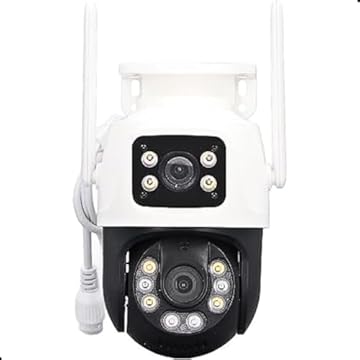 Câmera de Segurança Exterior A28b com Visão Noturna e Detecção de Movimento, Dupla Lente e IP66