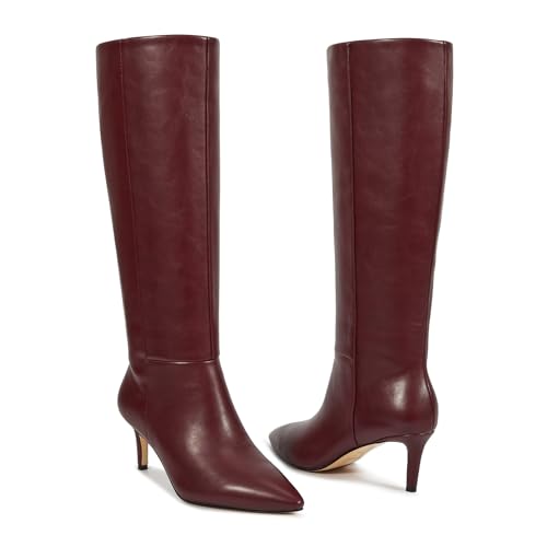 Image of wetkiss Knee High Boots - Pointed Toe & Kitten Heel & Side Full Zipper