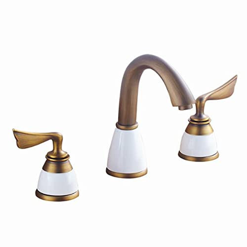 Robinet mitigeur de lavabo en laiton antique style rétro chic de salle de bains