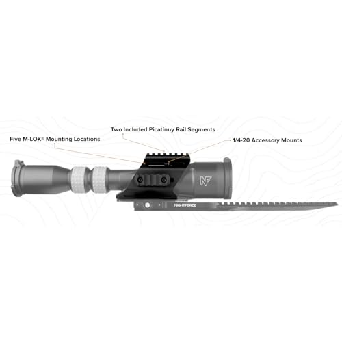 Nightforce Spotting Scope Accessory Cage with 2 Picatinny Rails for Thermals, Red Dot Sights & Laser Rangefinders Attachment - Compatible with Configurable Field Spotting Scope (CFS) 6-36x50mm F1 - Thumbnail 7