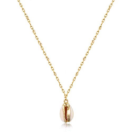 SL SweetLove Dainty Natural Shell Pendant Necklace-Handmade Hawaii Beach Necklaces for Women Girls
