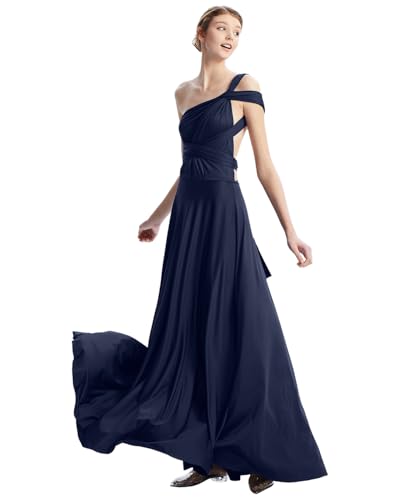 Image of Multi-Way Wrap Infinity Maxi Dress for Bridesmaids & Wedding Guest | 31 Colors for All Wedding Themes, One Size & Plus, 1 Dress for Any Events, Evening, Prom, Gala, Non-See-Through, Wrinkle-Free