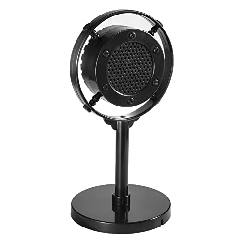 Facmogu Antique Diaphragm Condenser Microphone Props, Ancient Fake Plastic Mic From 1930S - 1940S, Vintage Retro Microphone Props For Holiday Party Shooting - Black #TOP7