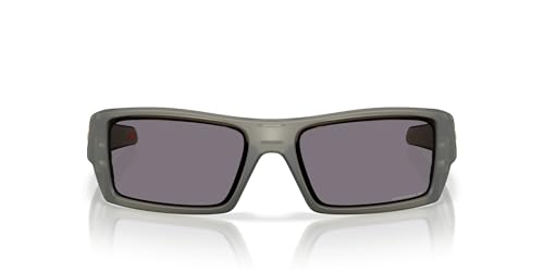 Oakley Men's OO9014 Gascan Rectangular Sunglasses, Matte Transparent Olive Ink/Prizm Grey Polarized, 60 mm