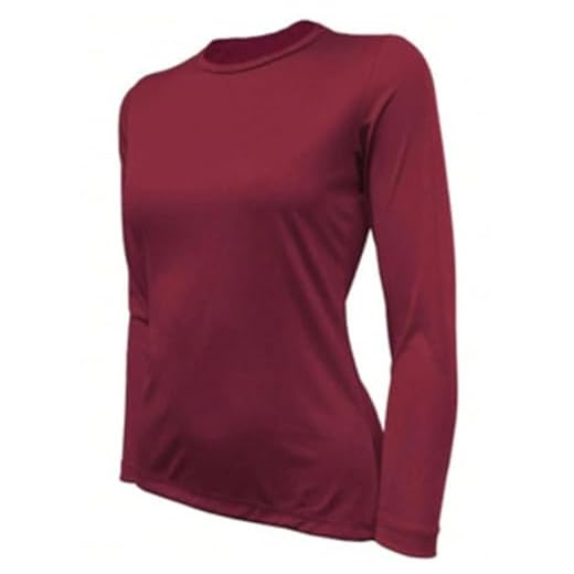 Camisa Blusa Térmica Feminina Manga Longa Camiseta Segunda Pele Proteção Solar Fator UV 50+ F7NEWSTYLE (BR, Alfa, GG, Regular, Vinho)