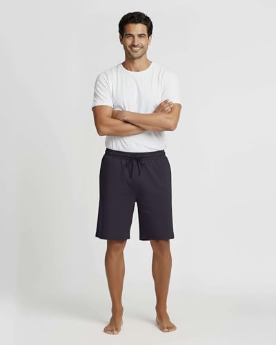 Image of 3 Pack Men's Pajama Shorts Sleep Lounge Casual PJ Comfy Cooling Pockets | Available In Big & Tall, Soft, Stretchy, Breathable, Elastic Waist, Athletic, Gym, Workout, Sweat, Summer, Night, Bottoms