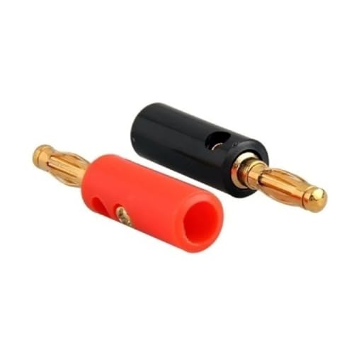 10 conectores de altavoz de 4 mm plateados sin soldadura para cable de audio de alta fidelidad