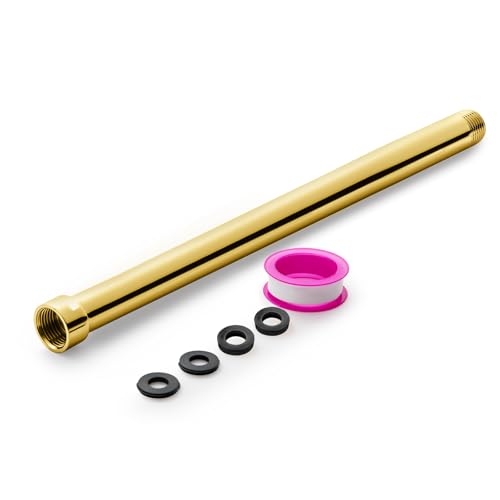 OFFO Shower Head Extension Arm, Shower Arm Extension Shower Head Extender Made of 304 Stainless Steel Shower Pipe Extension, Bright Gold 12 in by OFFO - Used condition - US$10.28