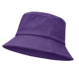Unisex Athletic Bucket Hat Solid Colors Sun Hat with UV Protection for Outdoor Sports Packable Summer Hats Deep Purple