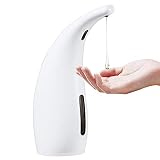 Decdeal Distributeur De Savon Liquide Automatique,Électrique Étanche Distributeur De Savon sans Contact,Distributeur Gel Hydroalcoolique pour Salle De Bains Cuisine,Hôtel,Restaurant 300ML
