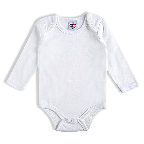 Kit 3 Bodies Manga Longa, Tip Top, Bebê Unissex, Vermelho, P