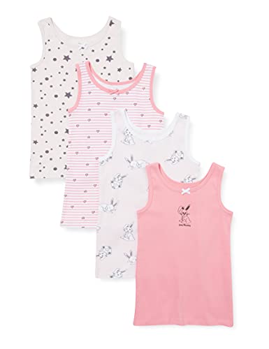 Spallina a costina. Chicco Set 4 PZ Canotta Intimo a Canottiera, 000, 2 Anni (Pacco da 4) Bambina