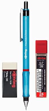 Rotring Visuclick Versatil Kalem 3’lü Okul Seti, Uçlu Kalem 0.7 mm, 0.7 Uç 2B, Silgi Hediye - Mavi