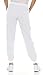 MediChic Scrubs Womens Stretch Knitwaist Six Pocket Scrub Joggers White
